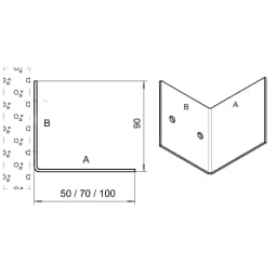KOOLARI SANE L50/100/90x2,5 S350 kannake Ø9x2kpl