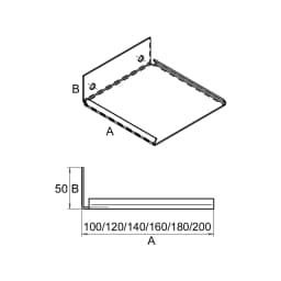 KOOLARI SEINÄKONSOLI 1A 50/151/160x2,0 Ø10 S350GD+Z