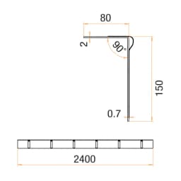 Sandwich palolista F13 80x150x2
